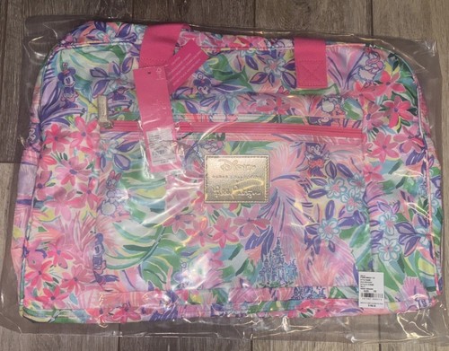 Disney x Lilly Pulitzer Bag Dreamin Beale Weekender Minnie Daisy Pink Parks NWT - Picture 2 of 12