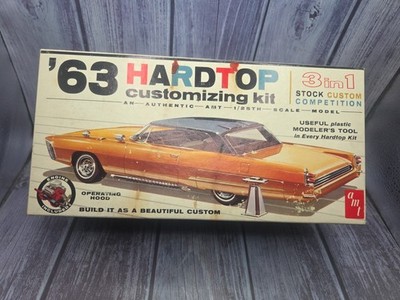 Vintage AMT 1963 Hardtop 3-in-1 Customizing Kit Built w Box 1/25