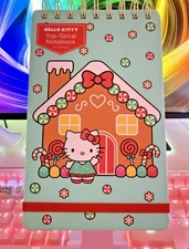 2024 Sanrio Hello Kitty Christmas Top Spiral Notebook Gingerbread Candy Elastic
