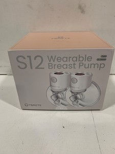 TSRETE S12 Wearable Double Breast Pump w/ 9 Different Settings - WHITE