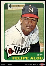 1965 Topps #383 Felipe Alou Braves 4 - VG/EX