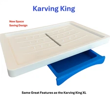 Karving King Meal Prep System Cutting Board w drip tray and spikes to hold meat