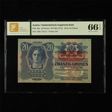 1913 Austria Oesterreichisch-Ungarische Bank 20 Kronen Pick#53a