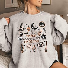 Halloween Spooky Black Cat Sweatshirt