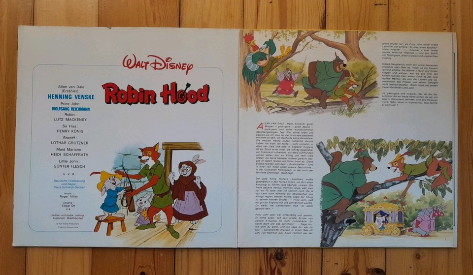 Walt Disney - Robin Hood LP Gatefold Bilderbuch | NM | 1978 Disneyland 0056.508 - Bild 2 von 4
