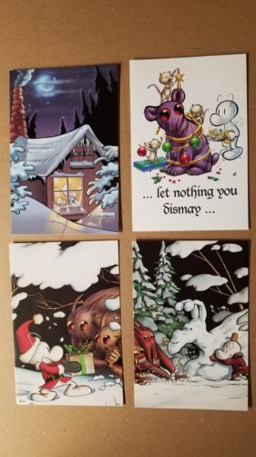 Jeff Smith 1988 - BONE - lote de 4 tarjetas de Navidad navideñas - Imagen 1 de 8