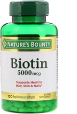 Nature's Bounty Biotin  5000 mcg  150 Softgels