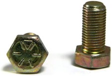Hex Cap Screw Grade 8 Hex Bolt Yellow Zinc - 1/4"-20 x 3/4" FT - Qty-250