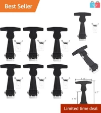 Weather-Resistant 6 PCS Flexible T-Handle Draw Latches for Vehicles and Hoods