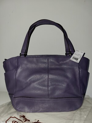 Coach F23284 Large Park Carrie Pebbled Leather Bag Satchel Purse