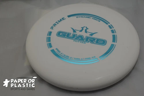Dynamic Discs Prime GUARD Disc Golf 174 G Putter White NEW Metallic Turquoise