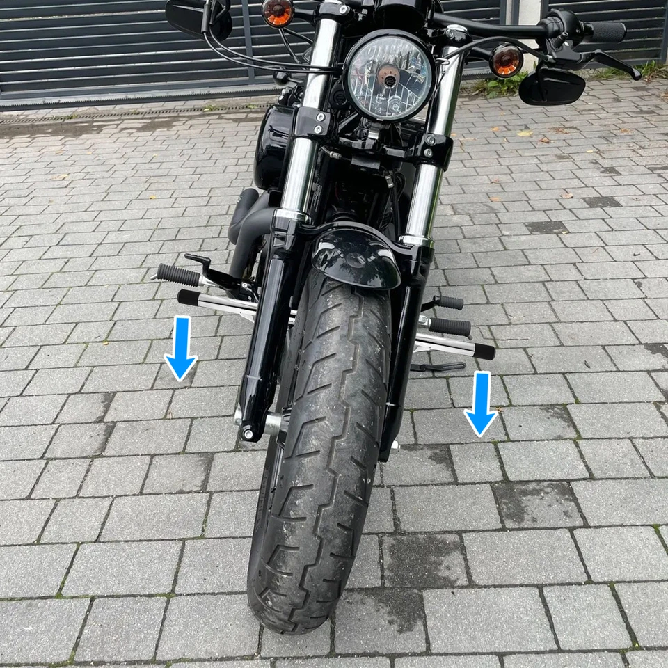 1.25" Highway Peg Crash Bars Engine Guard For Harley Sportster Iron 883 1200 XL - Imagem 3 de 4