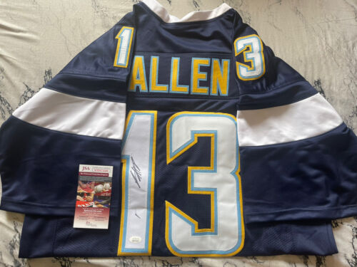 Keenan Allen Autographed Pro Style Football Jersey (JSA) Dark Blue - Afbeelding 1 van 1