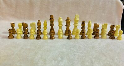 Wooden Chess Pieces, Tournament Wood Chessmen Pieces Only,2 Inch King Figures 