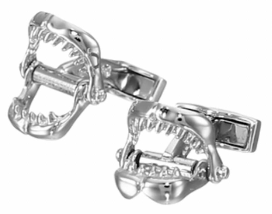 Tateossian SS Cufflinks SHARK JAWS Men's Formal Jewelry