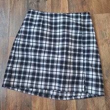 Art Class Black/White Plaid Skirt Zip Entry Girl's Size 10/12