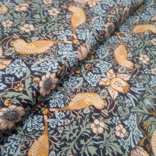 Strawberry Thief William Morris Autumn Cotton Fabric 110cm wide Per Half Metre - Picture 112 of 119