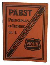 PABST Principles Of Technic OP. 11 Sheet Music Song Book Violin 1906         M39