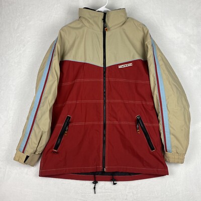 Rip Curl Jacket Mens Medium Mountainwear Beige Red Full Zip Hooded
