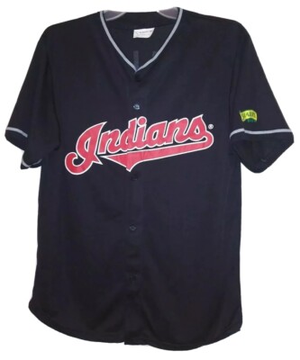 MENS XL Vintage MLB Rare Cleveland Indians #24 Trevor Miller Black