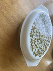 Vintage PYREX VERDE Green 2 1/2 QT Oval Casserole Dish 045 / 945 lid very nice