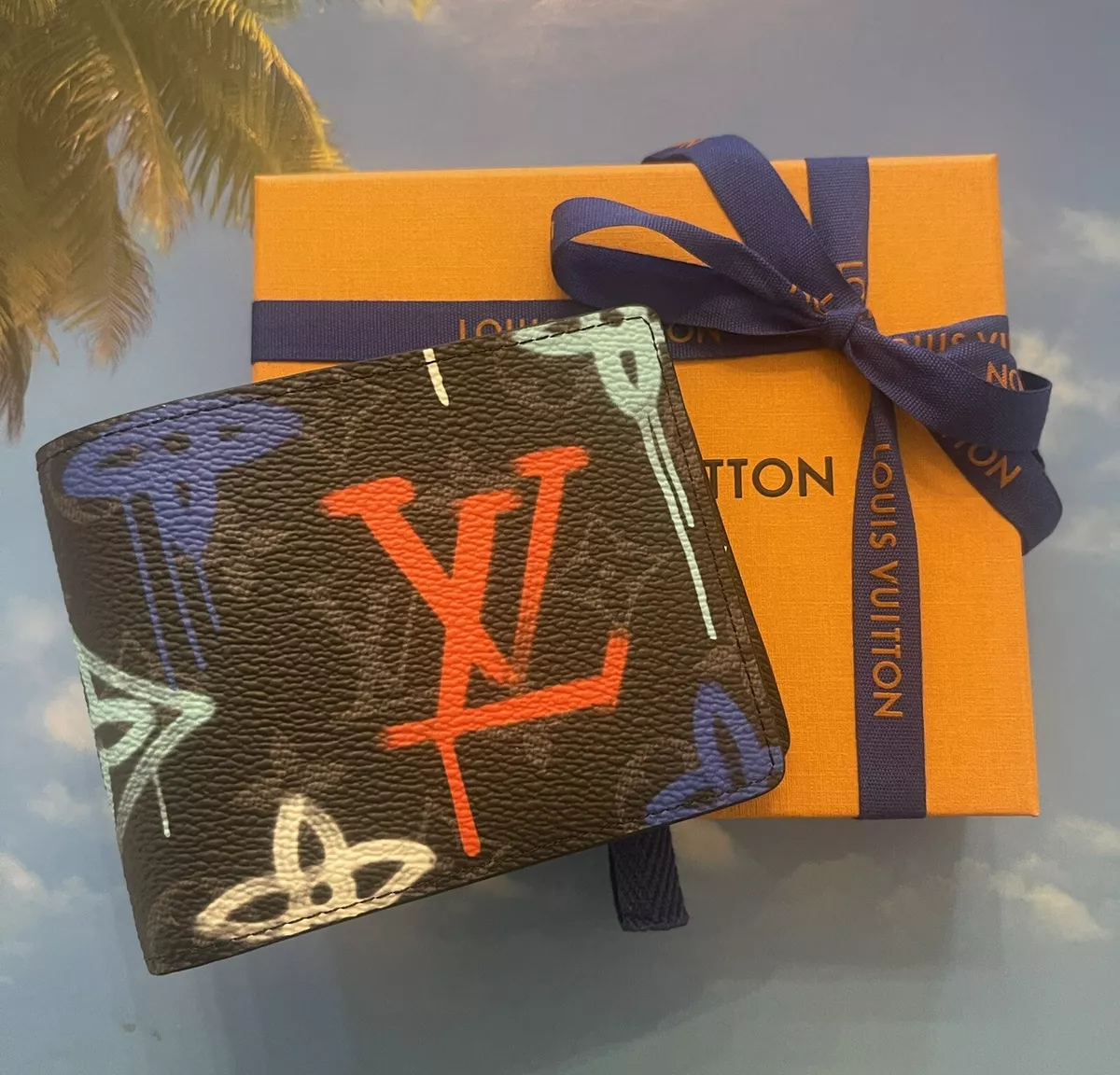 louis vuitton orange wallet