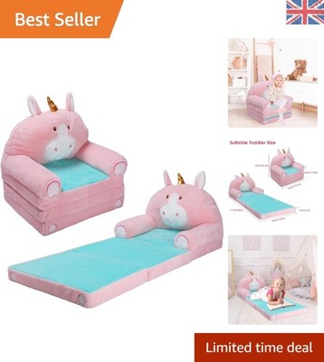 Entzückendes 2-in-1 Einhorn Schlafsofa für Mädchen - lustige & funktionelle rosa Möbel