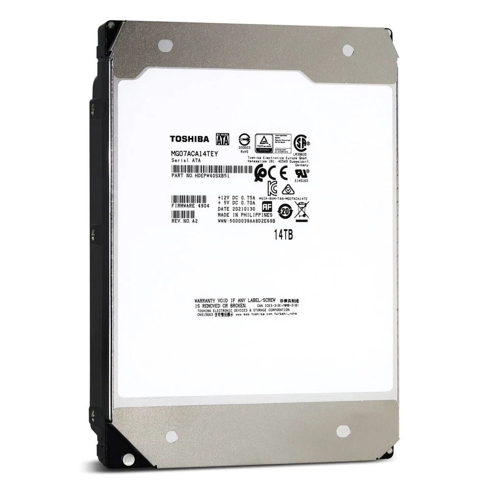 Toshiba MG Series 14TB 3.5" SATA Enterprise Hard Drive, 7200RPM (MG07ACA14TEY) - Image 4 of 4