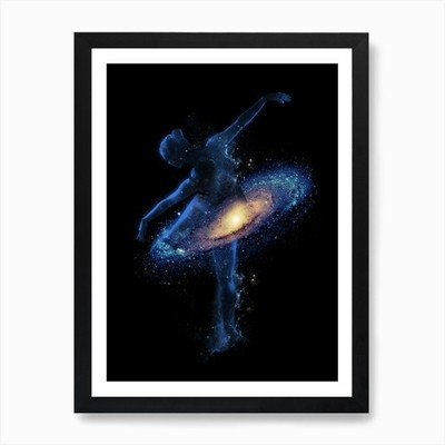 Kosmischer Tanz Kunstdruck gerahmt Wandbild Poster Leinwanddruck Bild