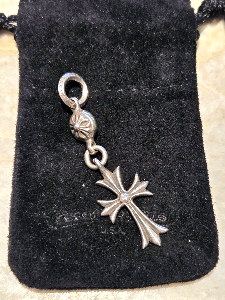 Chrome Hearts tiny ネックレス Authentic Chrome Hearts Tiny Ball Cross Charm PENDANT 925 Sterling