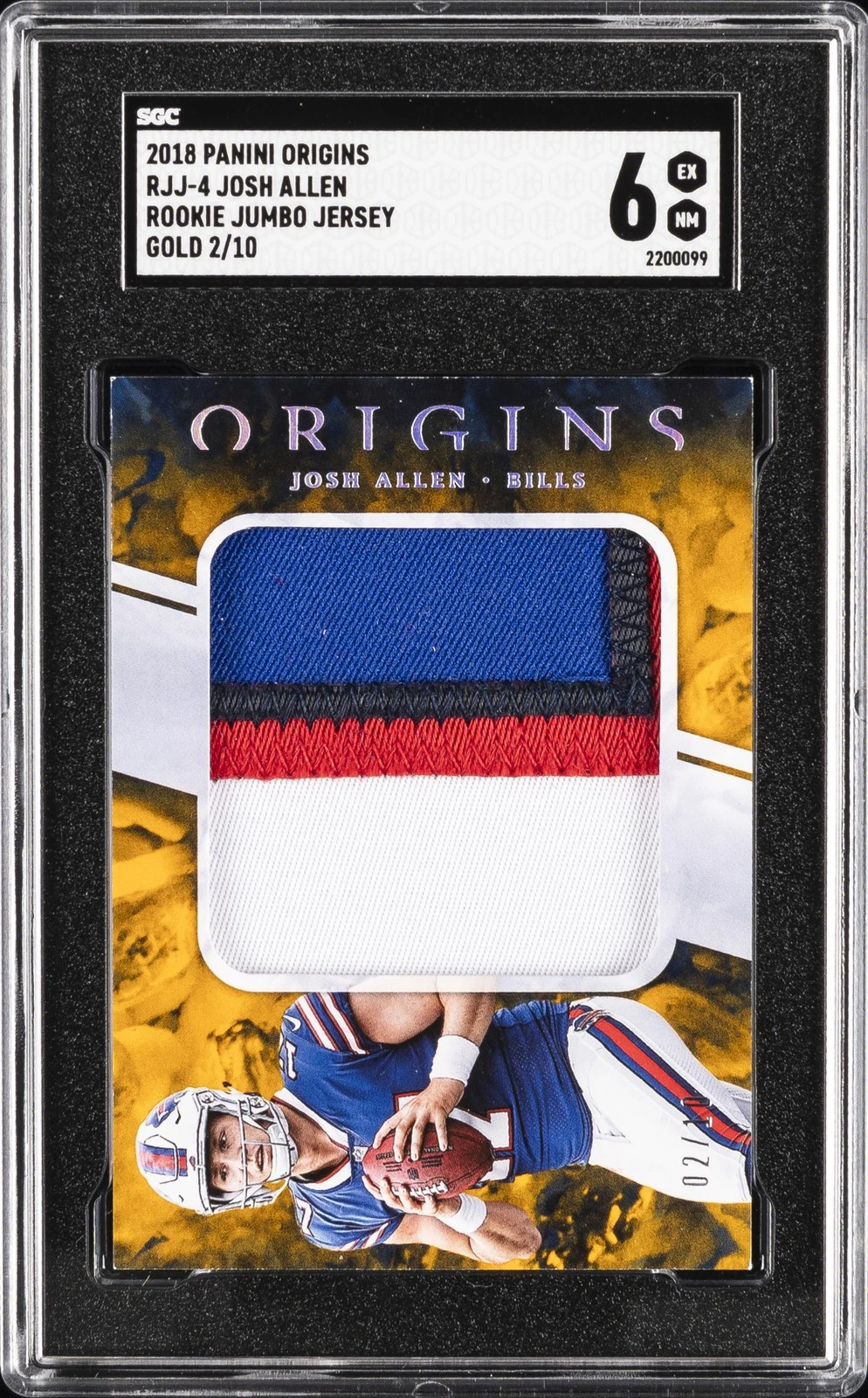 Josh Allen Panini Origins Rookie Jumbo Jersey #RJJ4 Base