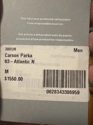 Canada Goose Carson Parka Atlantic Navy Men's M Fur Trim image 11