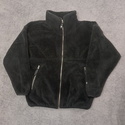 Vintage 90s Helly Hansen mens fleece jacket full zip Black size Medium USA Made