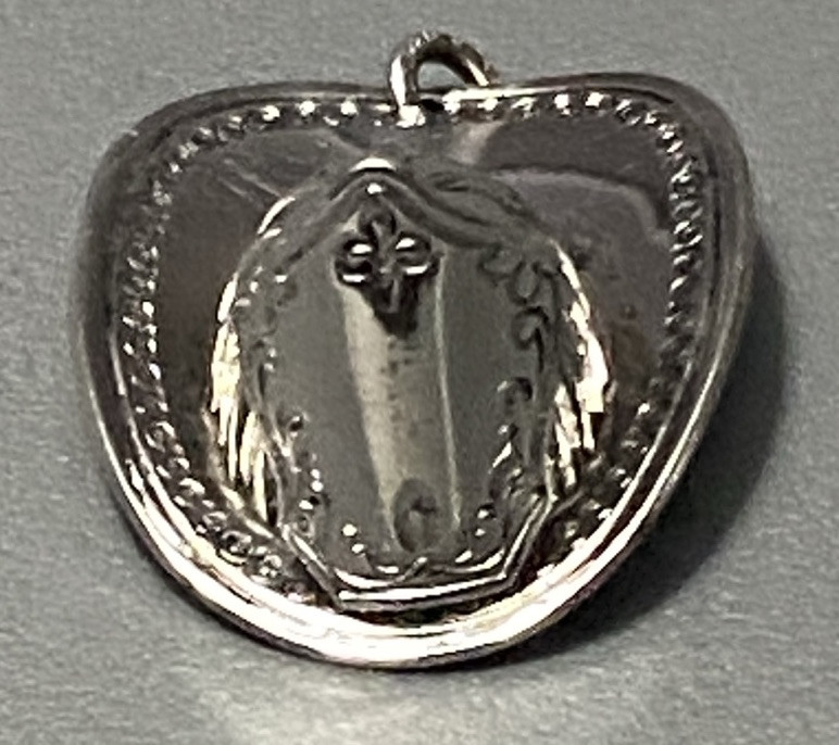 Beautiful Vintage Fireman Helmet Fire Fighter JMS Sterling Silver Pendant