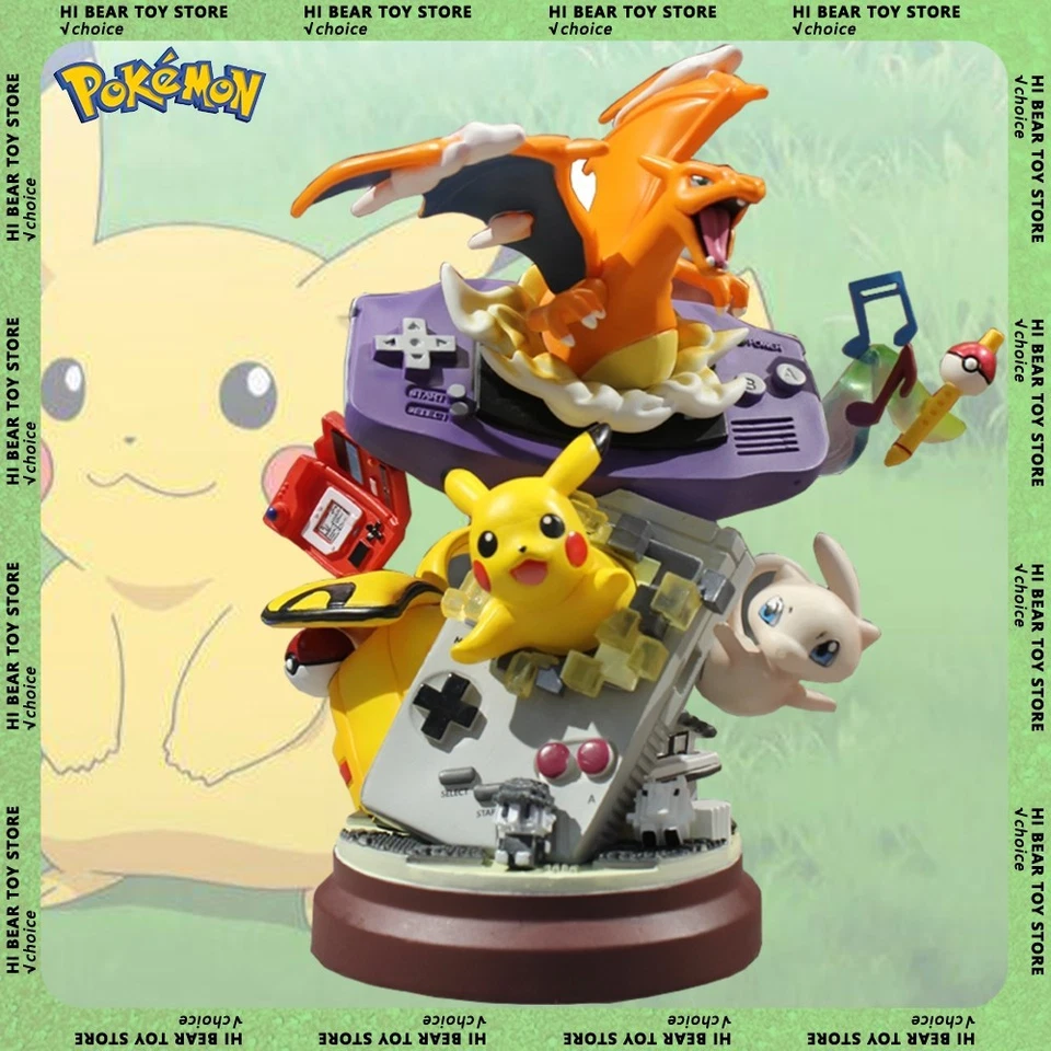 Action Figure Pokemon Charizard Pikachu Anime Collezione Gameboy Nintendo 20 Cm - Immagine 2 di 4
