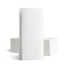 Airlaid Servietten, Dinner-Servietten Premium 40x40 1/8 Buchfalz, wei&szlig; wie Duni