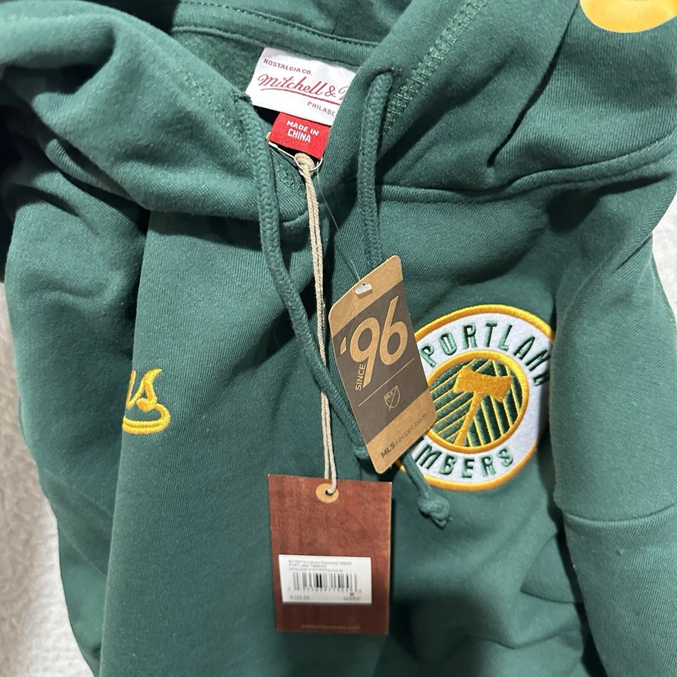 Mitchell & Ness MLS Portland Timbers Fleece Hoodie Men's Size Medium $125 MSRP - Image 3 of 4