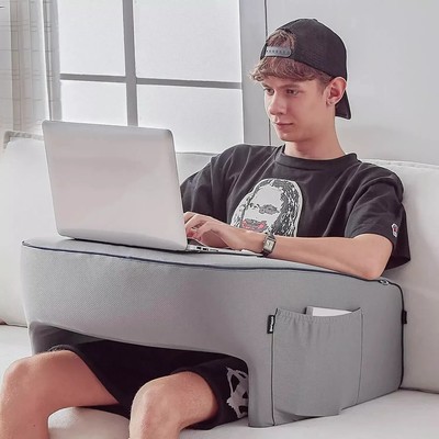 Weiches Lesekissen mit Armlehne Schoß Schreibtisch Gaming Arbeit Boden Sofa Home Office