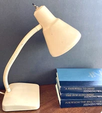 VINTAGE Leviton Industrial Steel Desk Lamp - Adjustable, Wall Mount, Retro, MCM 