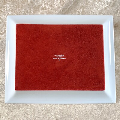 Hermes Paris H Deco Black Porcelain Change Tray Vide Poche with