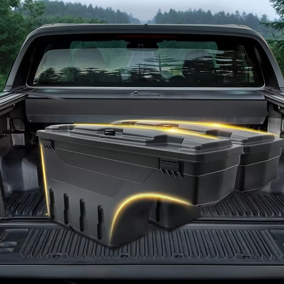 Fit for Jeep Gladiator JT 2018 2023 Lockable Storage Box Case Truck Bed Toolbox