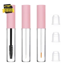 3 Pack 10Ml Clear Mascara Tube with Wand, Empty Eyeliner Tube and Empty Lip Glos