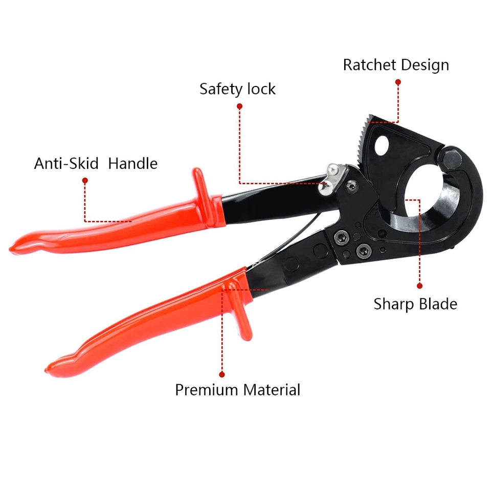 Heavy Duty Ratchet Cable Cutter Cut Up To 240mm2 Ratcheting Wire Cut Hand Tool Heavy Duty Ratchet Cable Cutter Cut Up To 240mm2 Ratcheting Wire Cut Hand Tool
