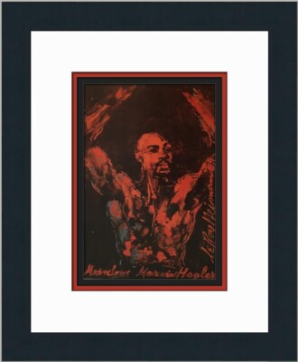 Leroy Neiman Marvelous Marvin Hagler Custom Framed Print