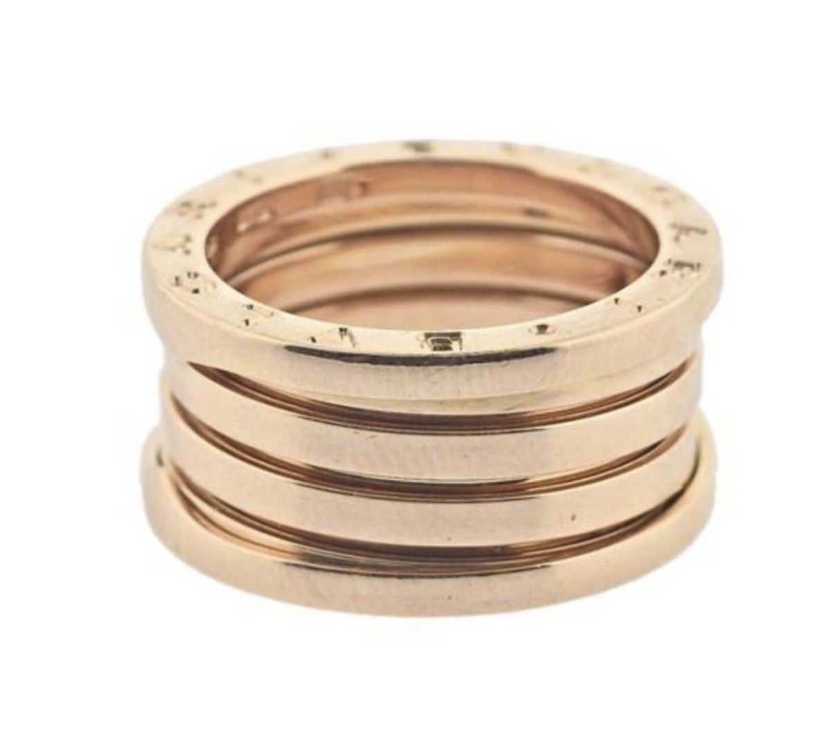Bulgari Bvlgari 18k Rose Gold B.Zero1 4 Band Ring Size 7 | eBay