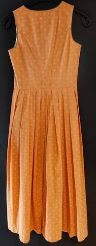 Damen Trachten Kleid/Dirndl Orange weiß gemustert Gr. 36 - Picture 2 of 6