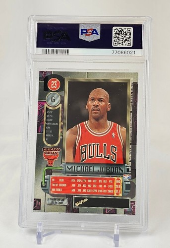 1997 Michael Jordan Skybox Metal Universe PSA 6 EX-MT #23 - Picture 2 of 2