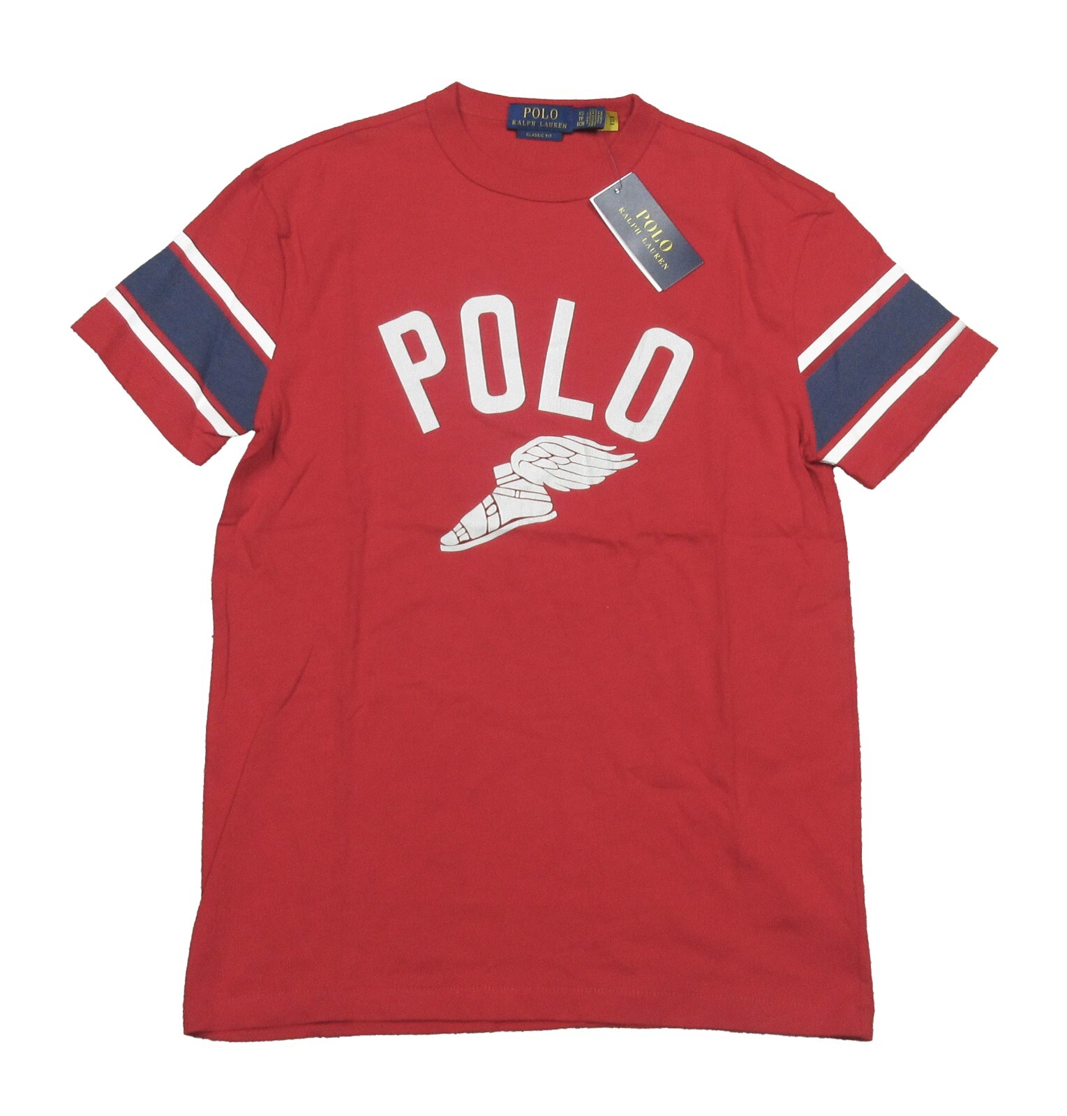 Polo Ralph Lauren Men's Red Polo Athletics Track Graphic Short Sleeve T-Shirt