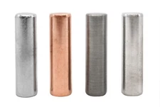 4pc Metal Cylinder Set - Aluminum, Zinc, Copper & Steel - 1.5x0.4"- Eisco Labs