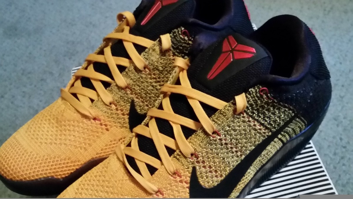 Nike Kobe 11 XI ELITE Low Del Sol/Black/Red BRUCE LEE